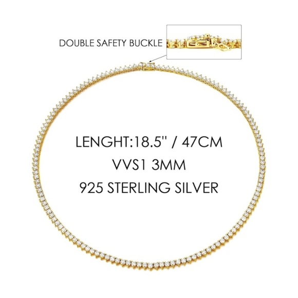 13 carat Diamond Tennis Necklace - Picture 10 of 12